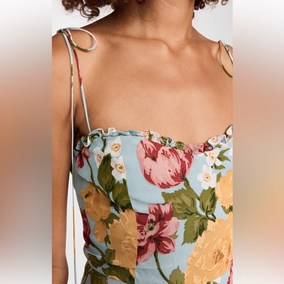 NWT Reformation Blue Floral Enya Midi Dress 8 - Picture 6 of 11